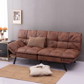 Convertible Memory Foam Futon Couch Bed; Modern Folding Sleeper Sofa in living room-SF267PUCH