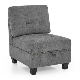 Single Chair for Modular Sectional; Grey (26.5'x31.5'x36')