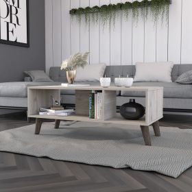 Chelsea 2-Shelf Rectangle Coffee Table Light Grey