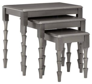 Ashley Larkendale Metallic Gray Contemporary Accent Table (Set of 3) A4000353