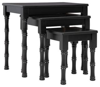 Ashley Dasonbury Black Contemporary Accent Table (Set of 3) A4000354