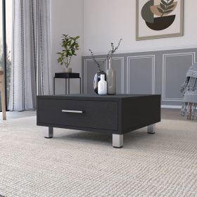 Lombard 1-Drawer Rectangle Coffee Table Black Wengue