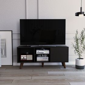 Stamford 3-Shelf Rectangle TV Stand Black Wengue