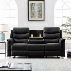 3-SEATER MOTION SOFA BLACK PU(W22328576)