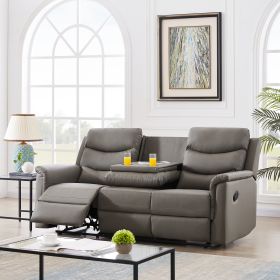 3-SEATER MOTION SOFA GREY PU(W22328579)