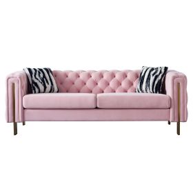 Modern velvet sofa PINK color