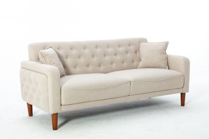 2047 White linen sofa bed