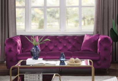 Atronia Sofa; Purple Fabric 54905