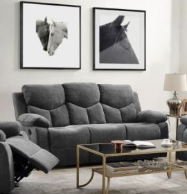 Kalen Sofa (Motion); Gray Chenille 55440