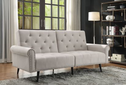 Eiroa Adjustable Sofa; Beige Fabric 58250