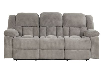 Armada Manual Recliner Sofa Made with Chenille Fabric in White