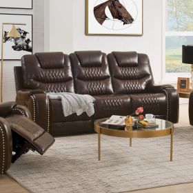 Braylon Sofa (Motion); Brown PU 55415