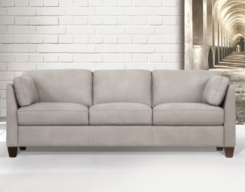 Matias Sofa; Dusty White Leather 55015