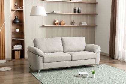 Contemporary Living Room 1pc Gray Color Sofa with Metal Legs Plywood Casual Style Furniture