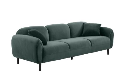 83.9'' Mid Century Modern 3 seater Couch Velveteen sofa for Living Room bedroom livingroom GREEN