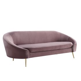 Abey Sofa; Pink Velvet LV00205