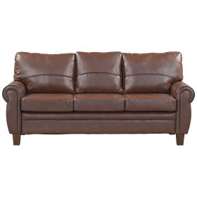 Orisfur. Mid-Century Sofa PU Leather Upholstered Couch Furniture for Home or Office (sofa)