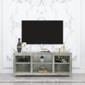 Living room TV stand furniture with 4 storage compartments and 1 shelf cabinet; high-quality particle board