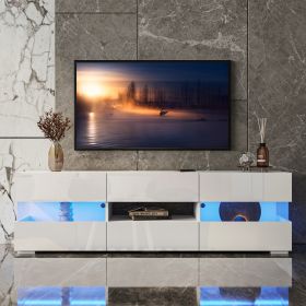 Modern minimalist led light TV stand; acrylic glass white modern TV cabinet ; TV bench