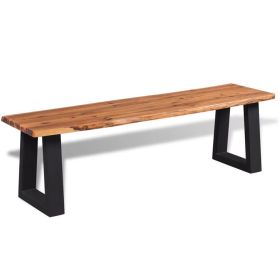 vidaXL Bench Solid Acacia Wood 57.1"