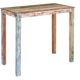 vidaXL Bar Table Solid Reclaimed Wood 45.3"x23.6"x42"