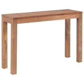 vidaXL Console Table Solid Teak Wood with Natural Finish 43.3"x13.7"x29.9"