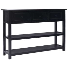 vidaXL Sideboard Black 45.3"x11.8"x29.9" Wood