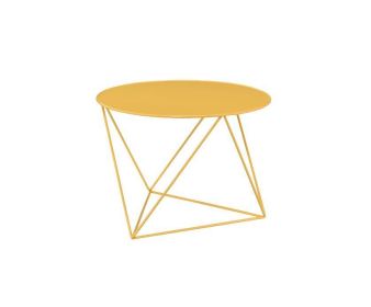 Epidia Accent Table; Yellow Finish YF