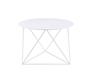 Epidia Accent Table; White Finish YF