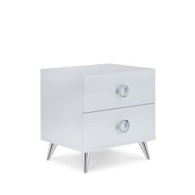 Elms Night Table; White AL