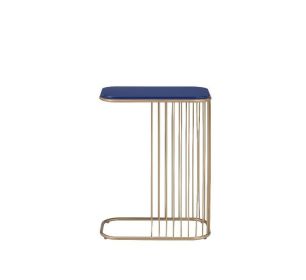 Aviena Accent Table; Blue & Gold Finish YF