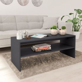 vidaXL Coffee Table Gray 39.4"x15.7"x15.7" Engineered Wood