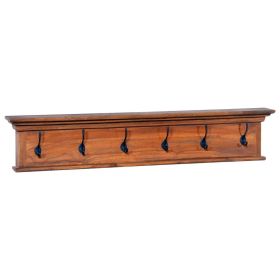 vidaXL Wall Mounted Coat Rack 39.4"x3.9"x7.9" Solid Teak Wood