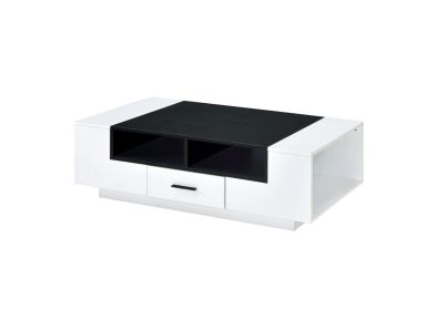 Armour Coffee Table; White & Black YJ