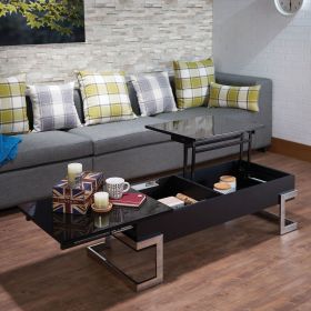 Calnan Coffee Table in Black & Chrome