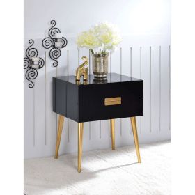 Denvor Night Table in Black & Gold XH