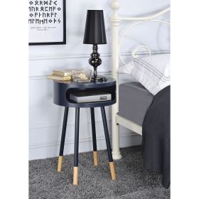 Sonria End Table in Black & Natural