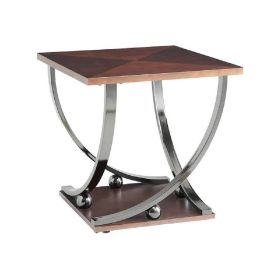 Isiah End Table in Black Nickel