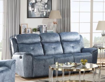 Mariana Sofa (Motion); Silver Blue Fabric