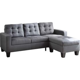 Earsom Sectional Sofa in Gray Linen