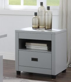 Eleanor End Table; Dove Gray