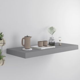 vidaXL Floating Wall Shelf Gray 23.6"x9.3"x1.5" MDF