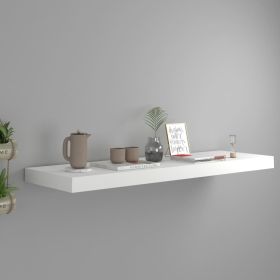 vidaXL Floating Wall Shelf White 31.5"x9.3"x1.5" MDF