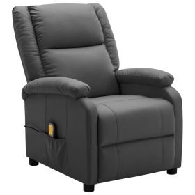 vidaXL Massage Chair Anthracite Faux Leather