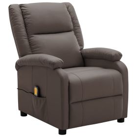 vidaXL Massage Chair Brown Faux Leather