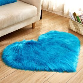 6cm Plush Carpet Fuzzy Wool Floor Mat Multicolor Heart Soft Fluffy Cozy Living Room Bedroom Aldult Child Boy Girl Fashion Lovely (Color: Navy Blue, size: 120cm x 150cm)