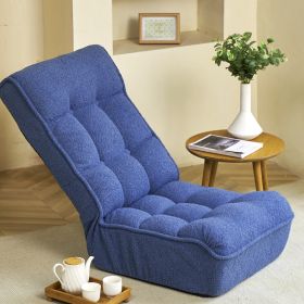 Single sofa reclining chair Japanese chair lazy sofa tatami balcony reclining chair leisure sofa adjustable chair (Color: as Pic)