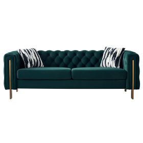 Modern velvet sofa GREEN color (Color: as Pic)