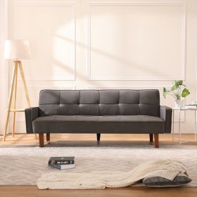 New Arrival Factory Gray Sofa Bed in Living Room Multi-function Leisure Sleeper Couch (Color: gray, Seating Capacity: Seats 2)