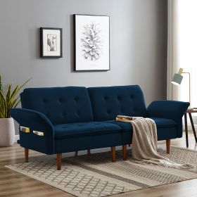 2045  Multifunctional Sofa Bed (Color: Blue)